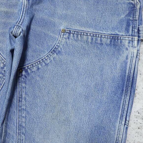 Vintage Carhartt B73 DST Faded Blue Jeans Denim Double Knee Carpenter Pant 32x29 - Picture 11 of 16